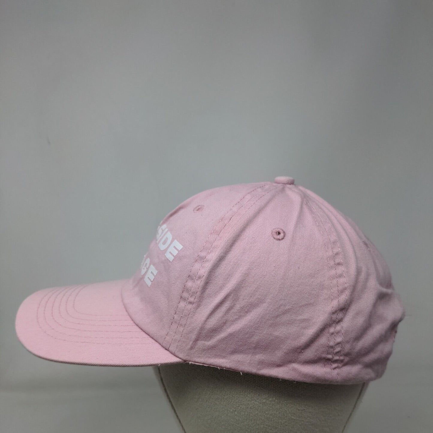 Lakeside Village Strapback Trucker Hat Pink OSFM Adjustable Hit Wear Cotton
