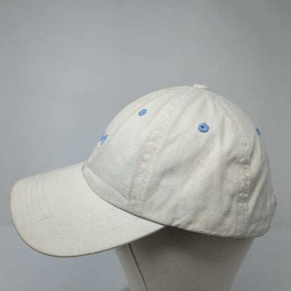 Fraternity Collection Slideback Hat White One Size Adjustable Embroidered Cotton