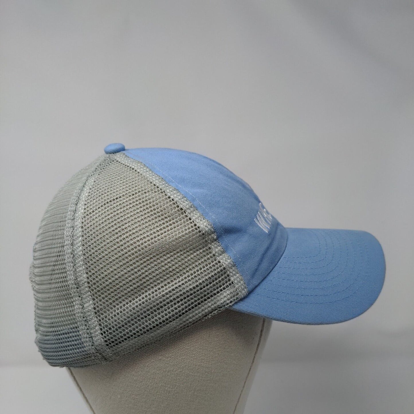 Wheels Up 8760 Slideback Trucker Hat Blue OSFA Adjustable Mesh Back Embroidered