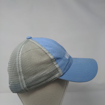Wheels Up 8760 Slideback Trucker Hat Blue OSFA Adjustable Mesh Back Embroidered