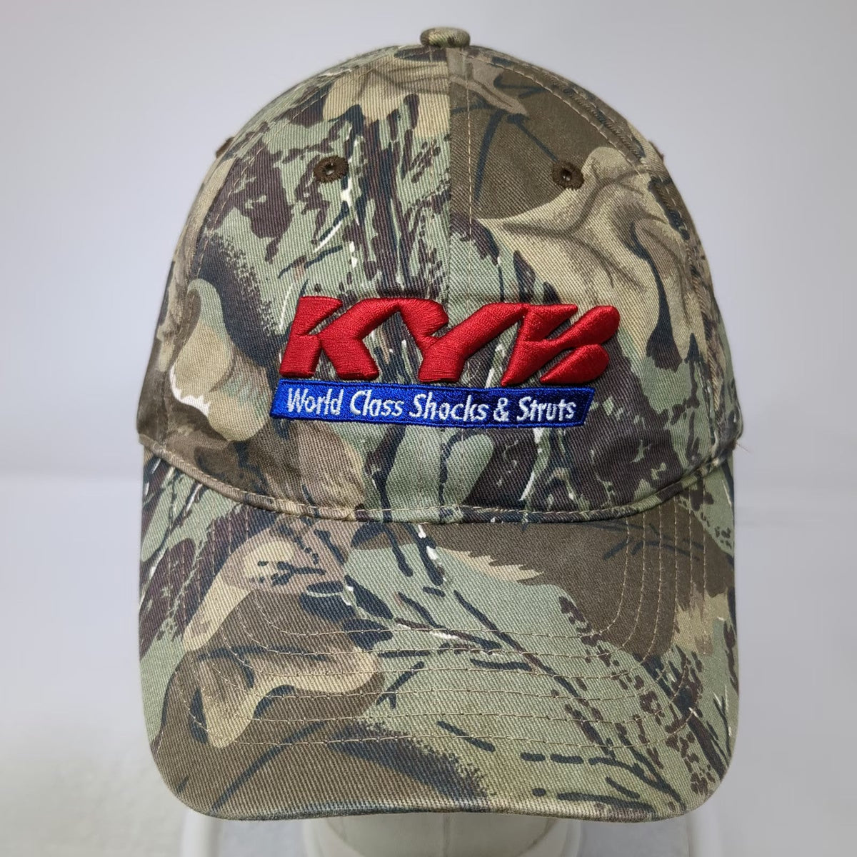 Graffiti Baseball Cap Green Brown One Size Camo KYB Shocks Struts Automotive Hat
