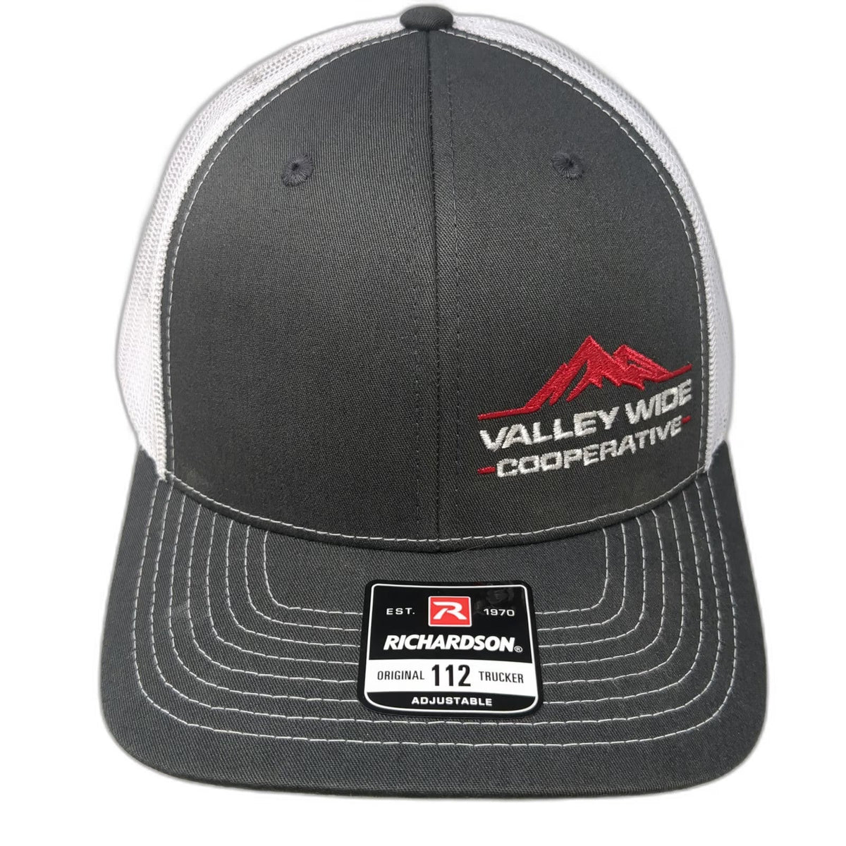 Richardson Trucker Hat Gray One Size Valley Wide Cooperative Mountain Snapback