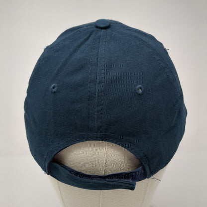 USA American Flag Patch Strapback Hat Blue One Size Eagle Crest 6 Panel