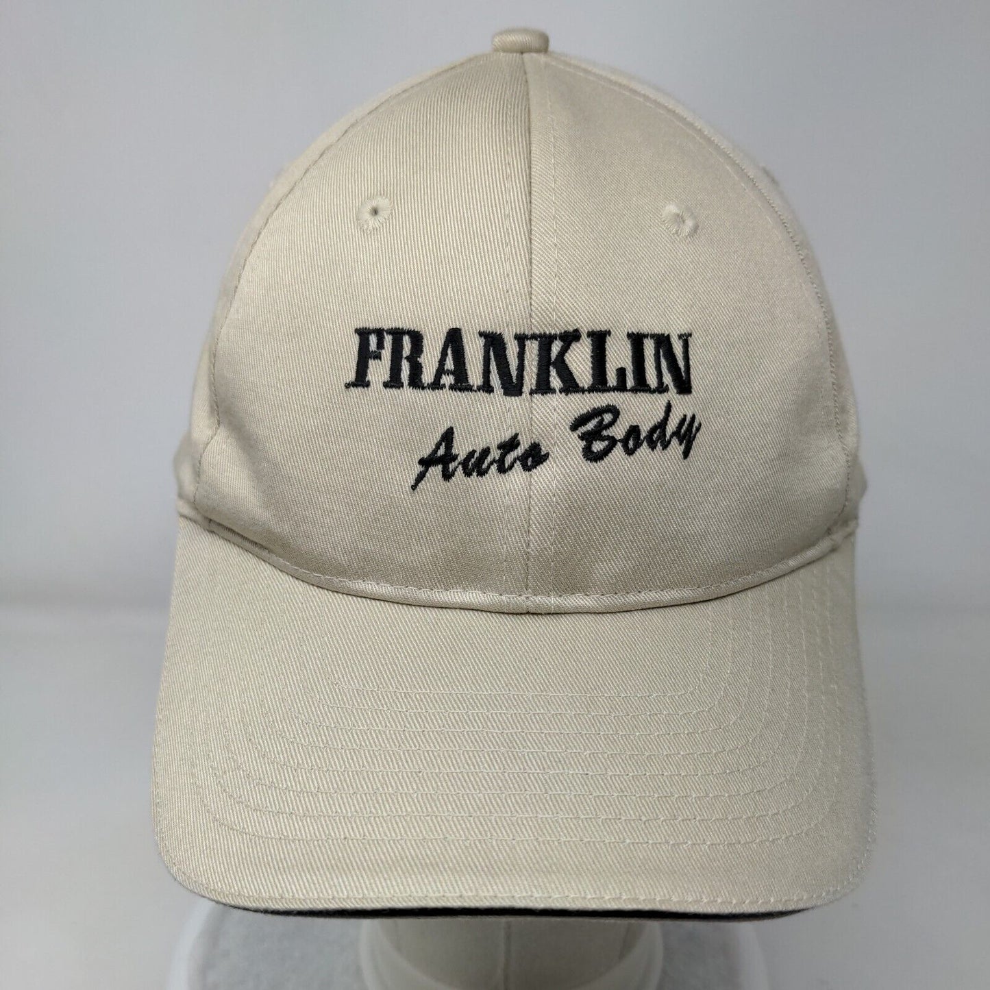 Franklin Auto Body Strapback Hat Tan One Size Embroidered Port & Company