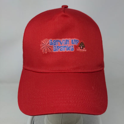Servin' Up Sparks Lebanon Snapback Hat Red One Size Solid Adjustable