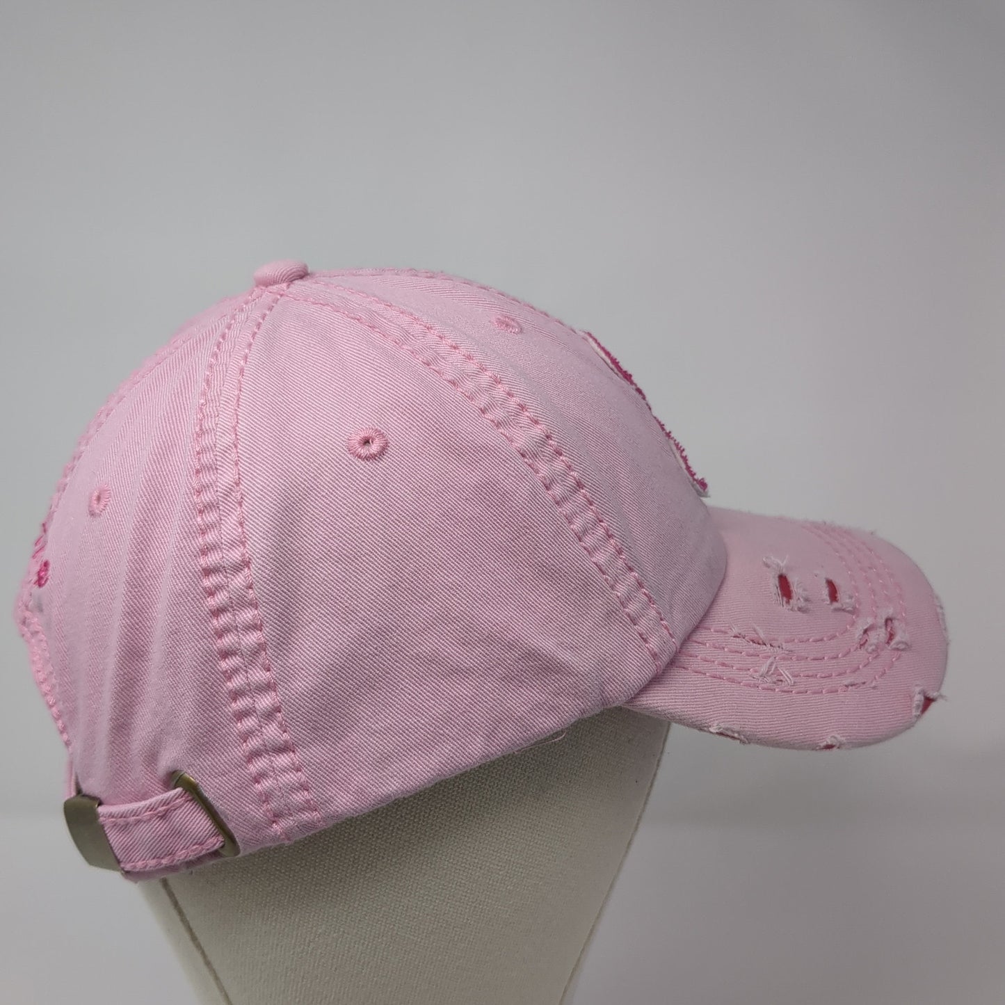 Pink Ribbon Hope Cancer Awareness Baseball Cap Pink OS Distressed Wild Wear