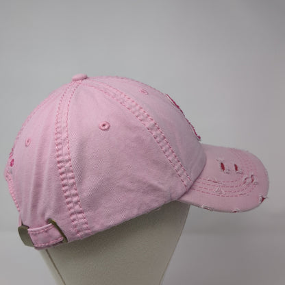 Pink Ribbon Hope Cancer Awareness Baseball Cap Pink OS Distressed Wild Wear