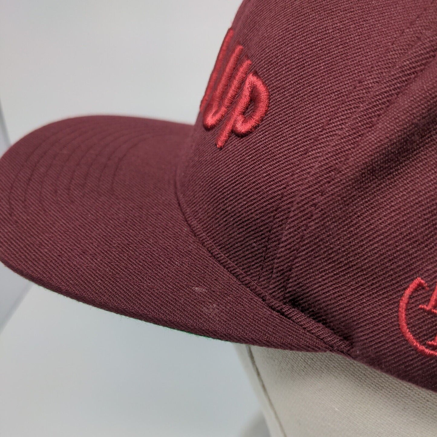 Man Up Snapback Hat Red One Size Adjustable Embroidered The Classics Yupoong
