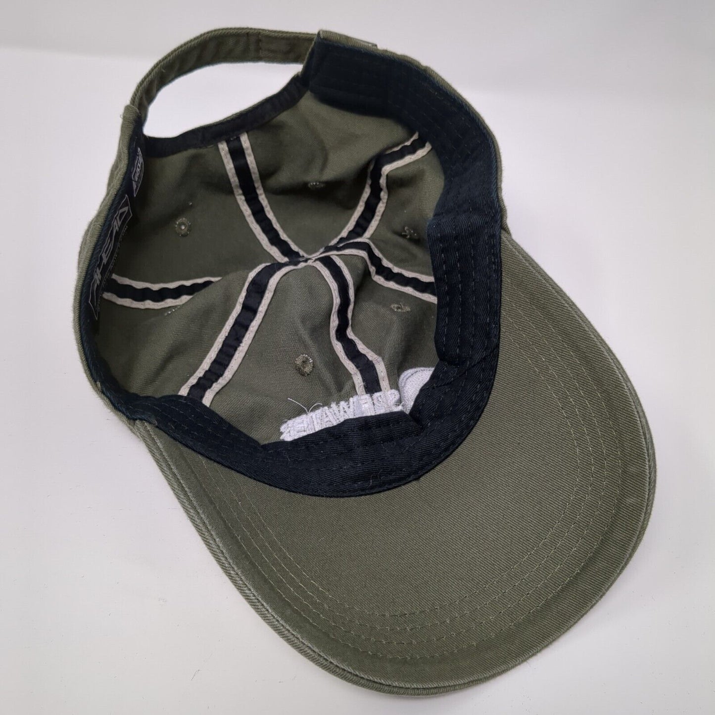 SPF Water Engineering Slideback Hat Green One Size Solid Ahead Vintage