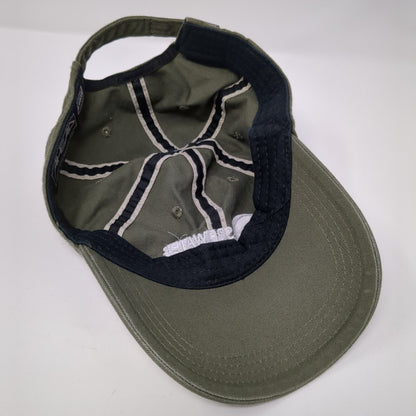 SPF Water Engineering Slideback Hat Green One Size Solid Ahead Vintage