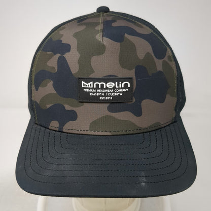 Melin Trucker Hat Black Green Brown One Size Hydro Odyssey Snapback Perforated