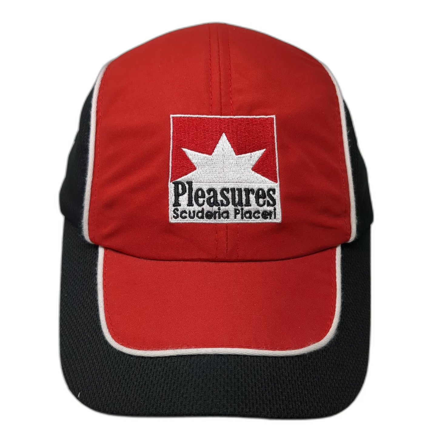 Pleasures Baseball Cap Red Black One Size Performance Team Racing Hat
