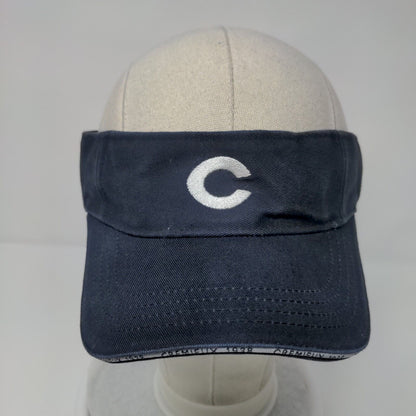 Cremieux Strapback Sunvisor Cap Blue OSFA Adjustable Embroidered Cotton