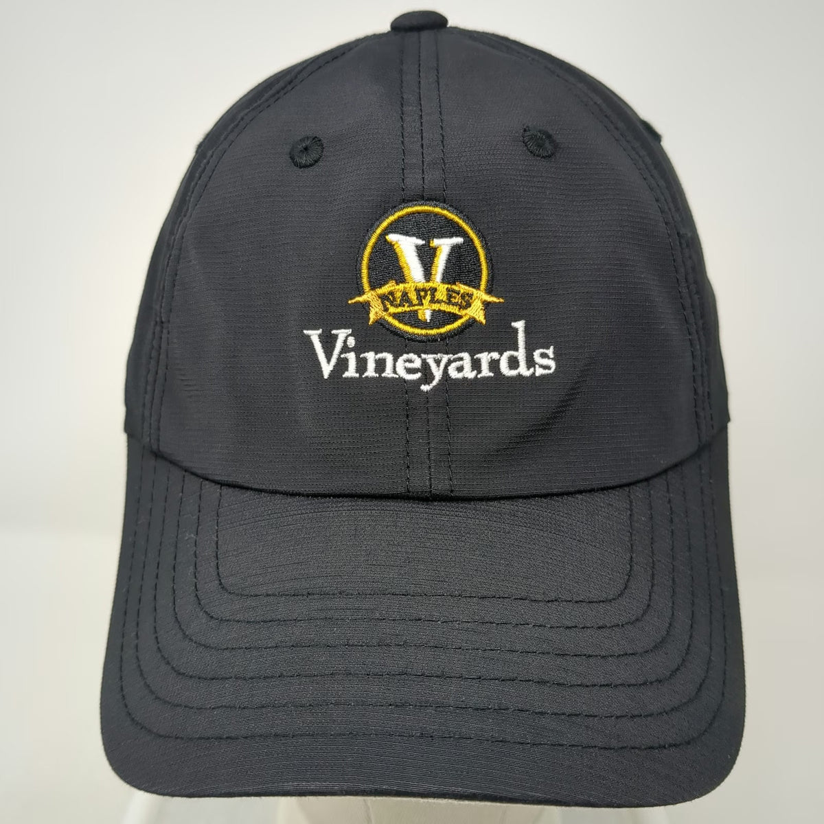 American Needle Naples Vineyards Baseball Cap Black One Size Adjustable Hat