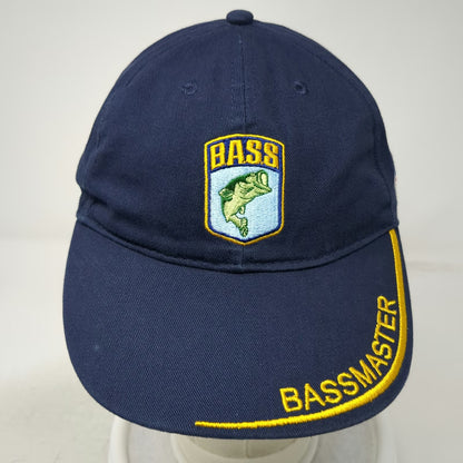 Bassmaster Baseball Cap Blue One Size Embroidered Logo American Flag Fish Hat
