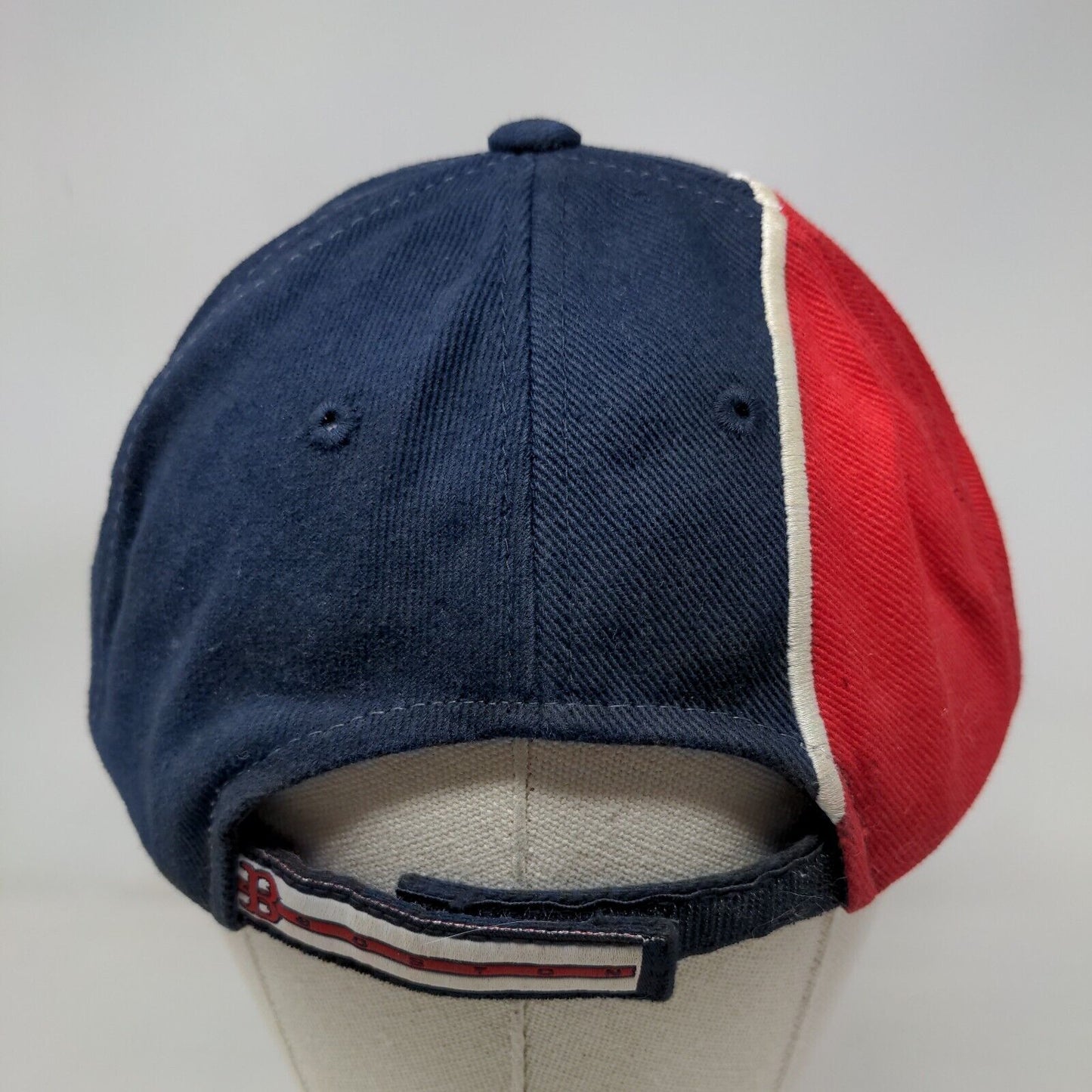 Boston Red Sox Strapback Hat Blue Red Embroidered Logo OSFA TEI MLB