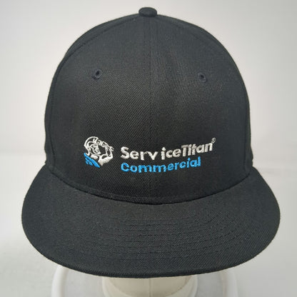 New Era Snapback Black Hat One Size ServiceTitan Commercial 9FIFTY Flat Brim
