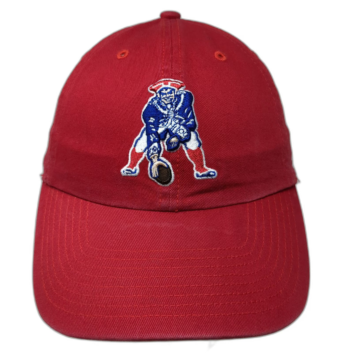 '47 New England Patriots NFL Red One Size Throwback Embroidered Twill Cap Hat