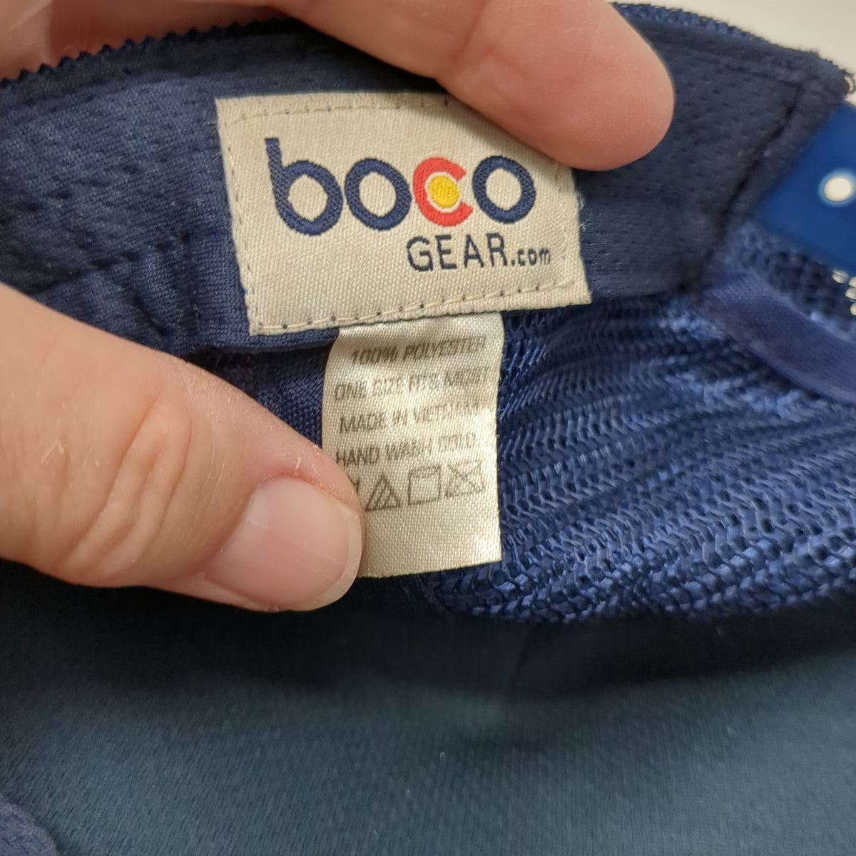 Boco Gear Trucker Hat Blue One Size Our Wild Mountain Graphic Wilderness Society
