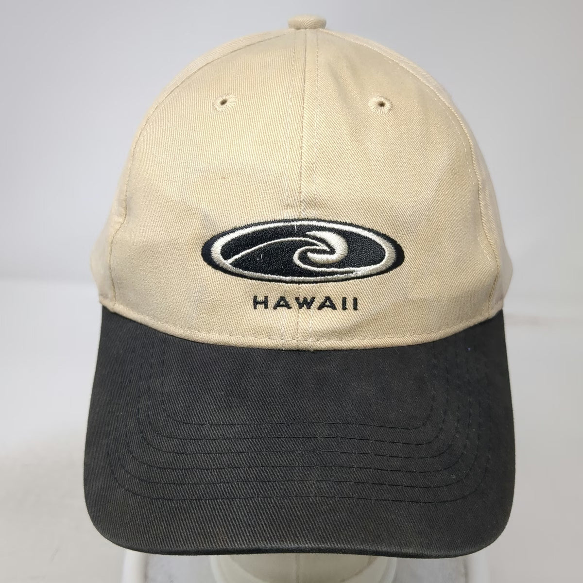 Hawaiian Headwear Baseball Cap Beige One Size ABC Surfwear Hawaii Wave Logo Hat