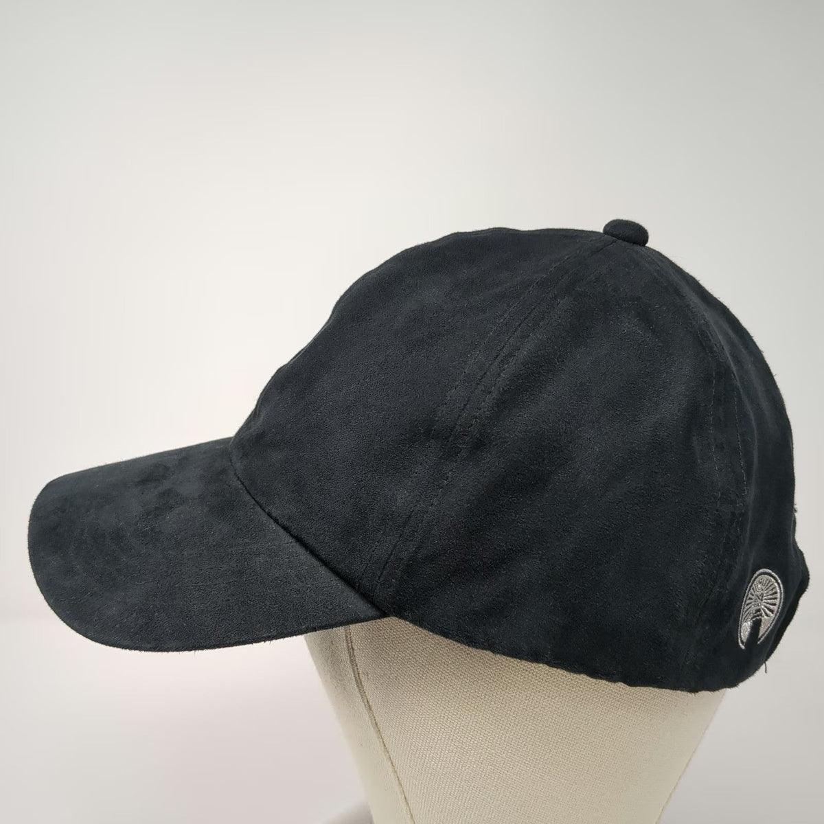 Weatherproof Baseball Cap Black One Size Faux Suede Strapback Hat Logo Outdoor