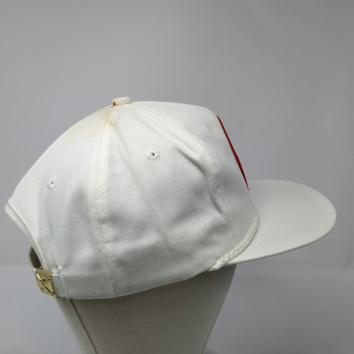 America's Legend Baseball Cap White One Size Rope Brim Fraser Industries USA Hat