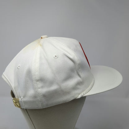 America's Legend Baseball Cap White One Size Rope Brim Fraser Industries USA Hat