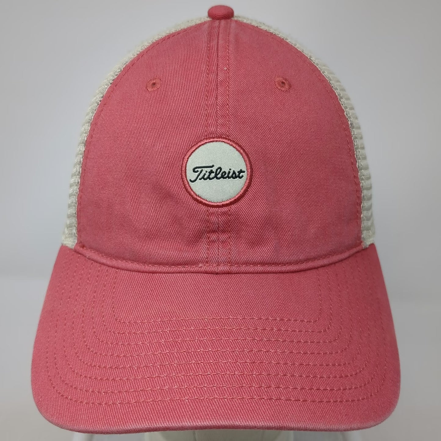 Titleist Trucker Hat Pink One Size Mesh Back Snapback Front Patch Logo Golf Hat