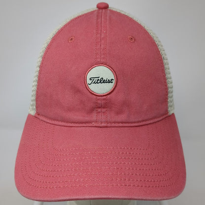 Titleist Trucker Hat Pink One Size Mesh Back Snapback Front Patch Logo Golf Hat