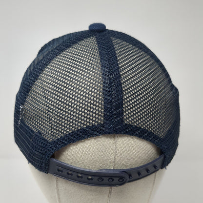 Cowboy Up Snapback Trucker Hat Blue OS Adjustable Embroidered Mesh Back Crown