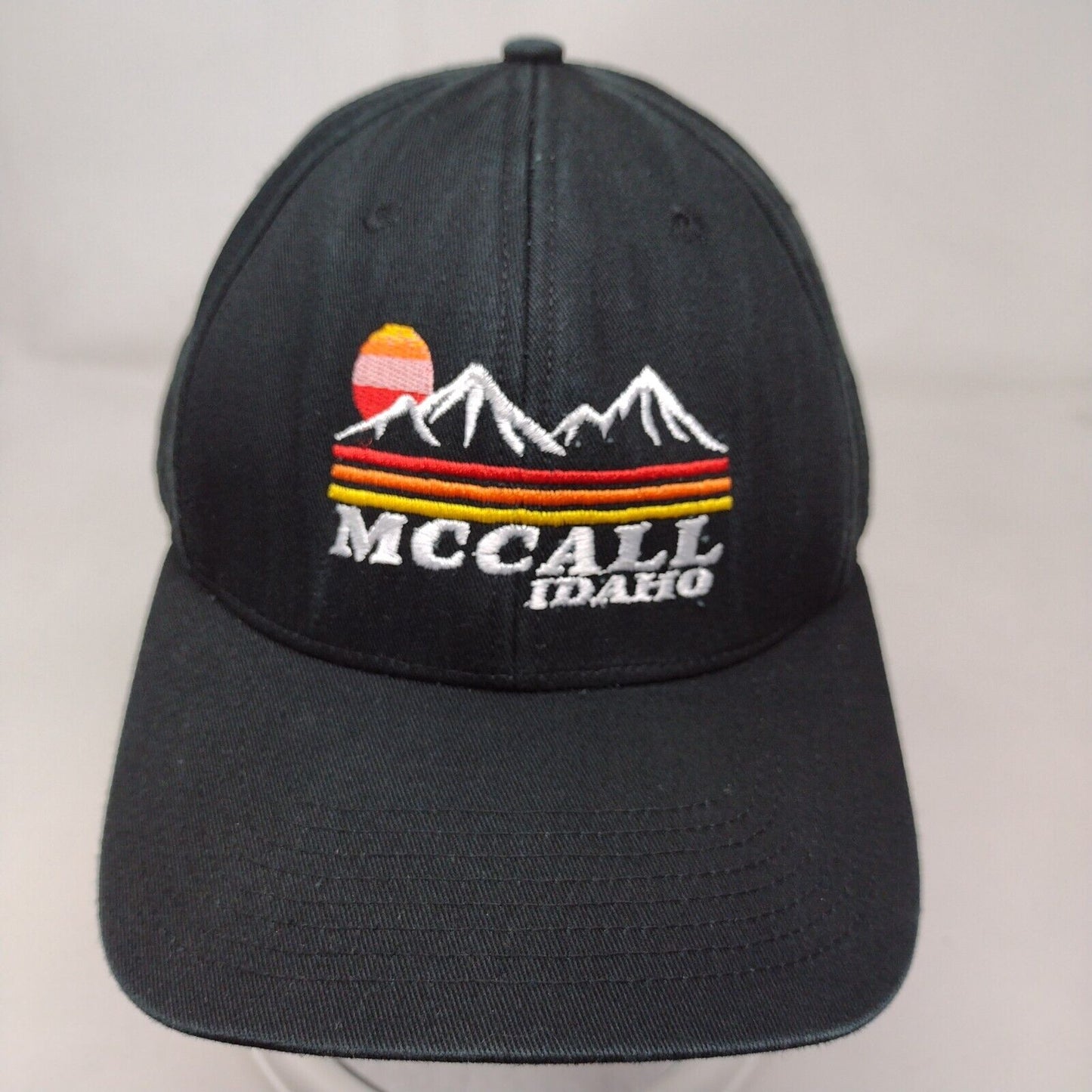 McCall Idaho Snapback Hat Black OSFA Solid Embroidered Outdoor Cap