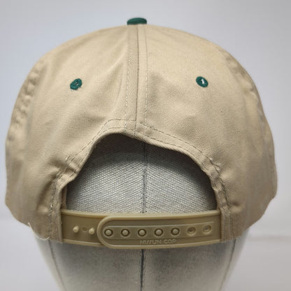 Nissun Cap Snapback Hat Beige Green One Size Embroidered Kuna Auto Mart