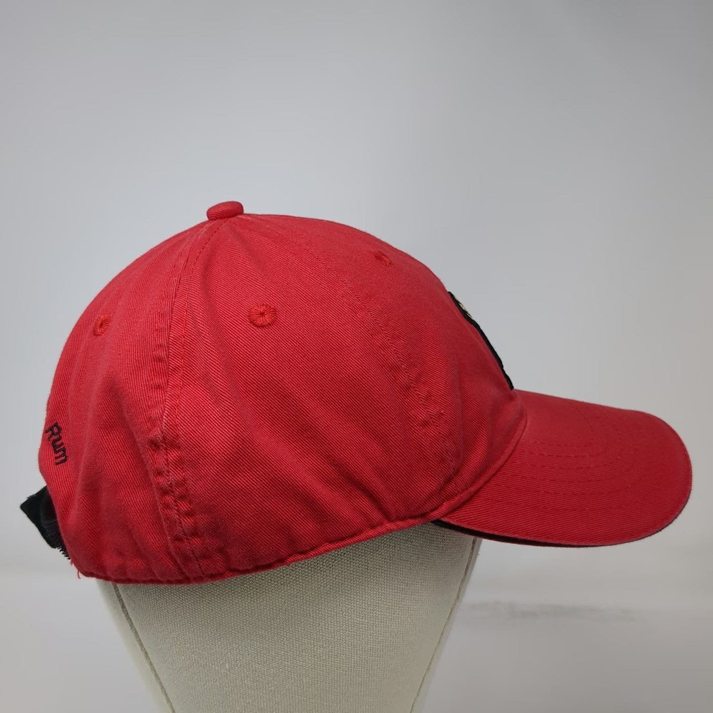 Goslings Black Seal Rum Baseball Cap Red One Size Strapback Bermuda Flag Hat