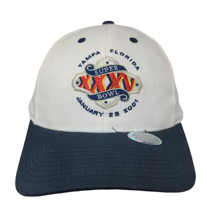 Logo Athletic Men's Snapback Hat White OSFA Vintage Super Bowl XXXV 2001