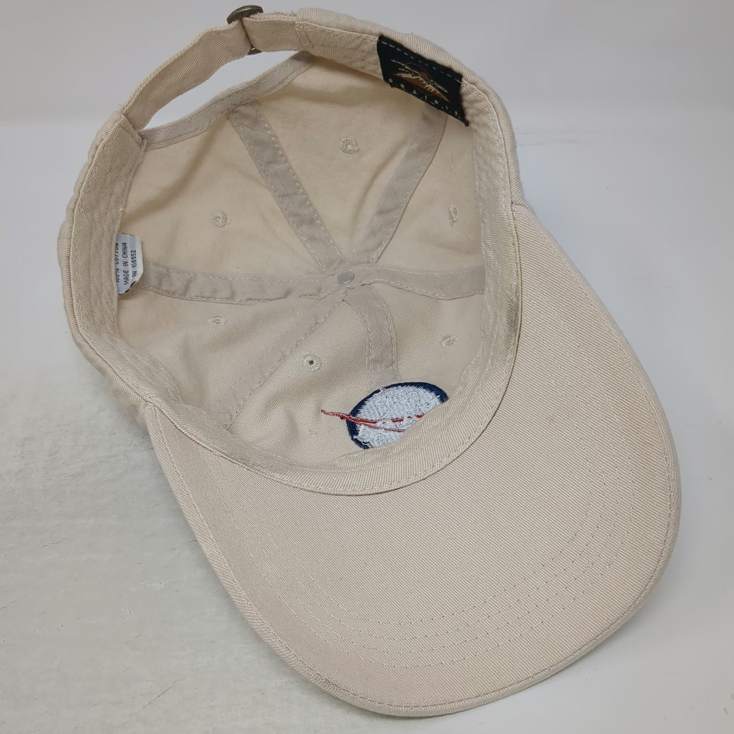 Prairie NASA Meatball Logo Baseball Cap Beige One Size Adjustable Cotton Hat