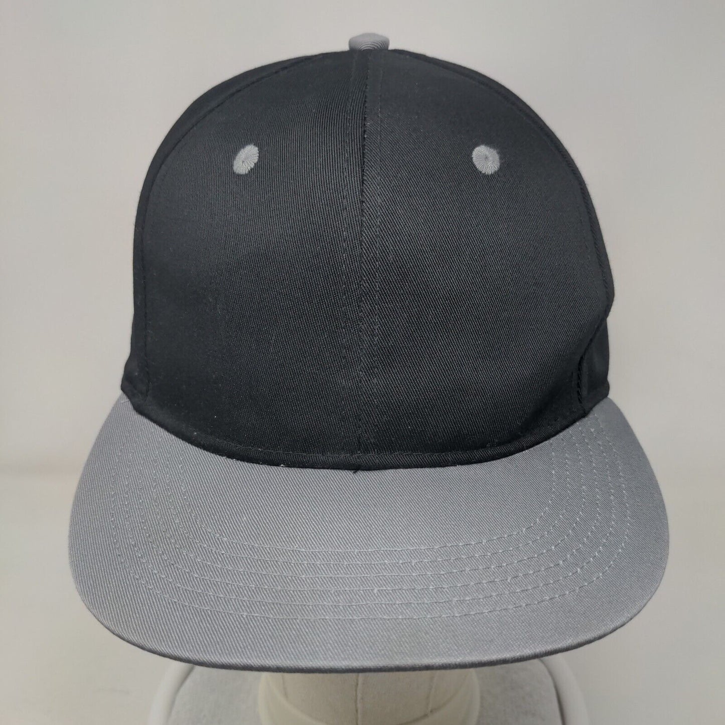 Infinity Snapback Hat Black OSFM Adjustable Colorblock 6 Panel Blank