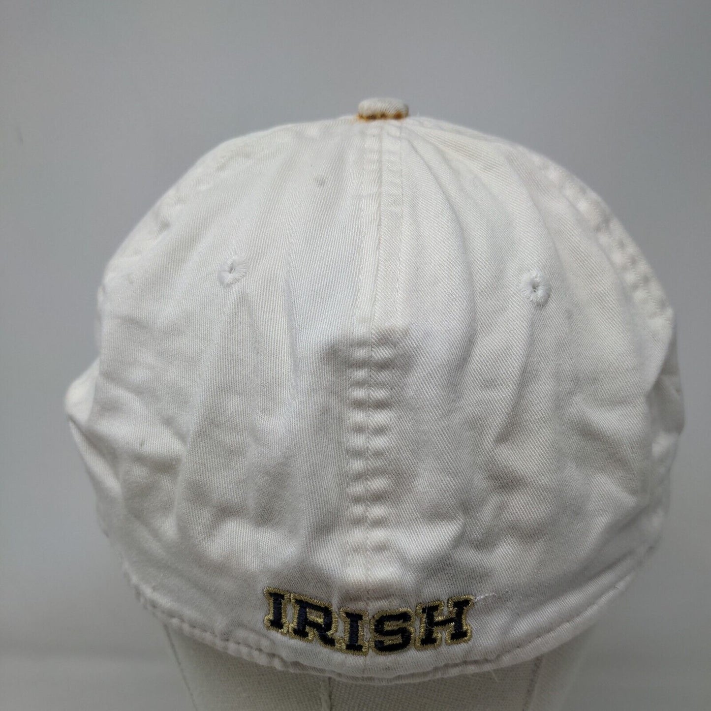 Adidas Men's Fitted Hat Cream S-M Embroidered Notre Dame Fighting Irish Logo