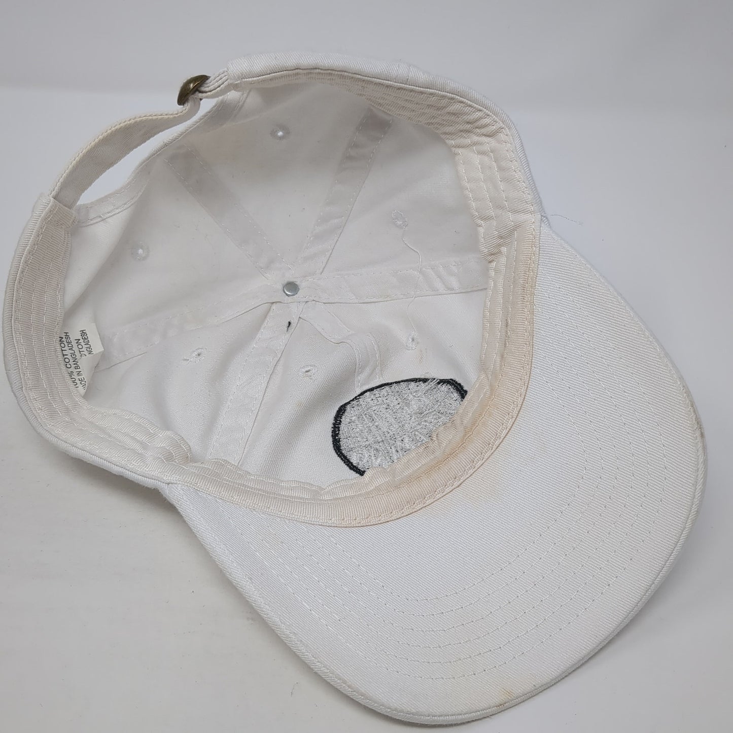 In The Upcoming Slideback Baseball Cap White One Size Adjustable Embroidered