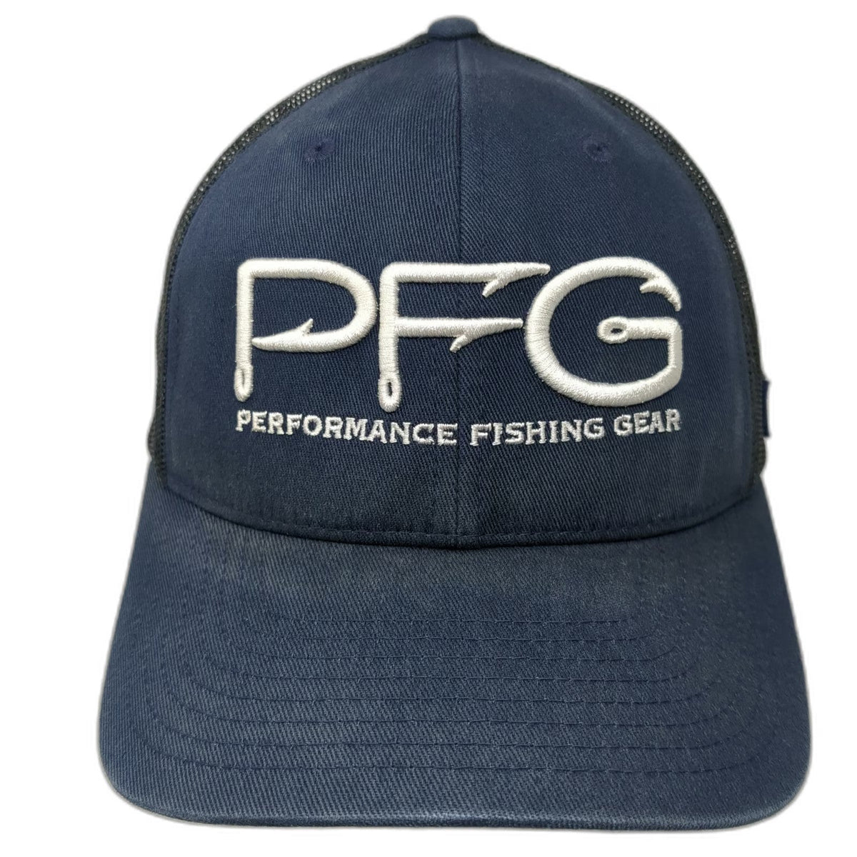 Columbia PFG Trucker Hat Blue One Size Mesh Snapback Performance Fishing Gear