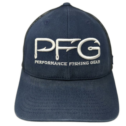Columbia PFG Trucker Hat Blue One Size Mesh Snapback Performance Fishing Gear