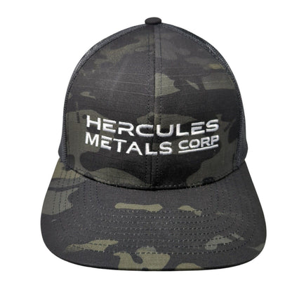 Hercules Metals Corp Snapback Trucker Hat Camouflage OS Mesh Pacific Headwear