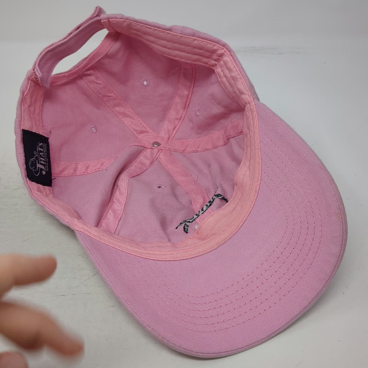 JHATS Baseball Cap Pink One Size Wildwood Crest NJ Sea Turtle Embroidered Hat
