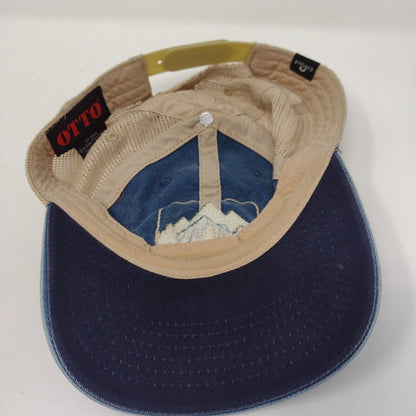 Cirque Snapback Trucker Hat Multicolor OSFA Adjustable Mesh Back Denim Otto