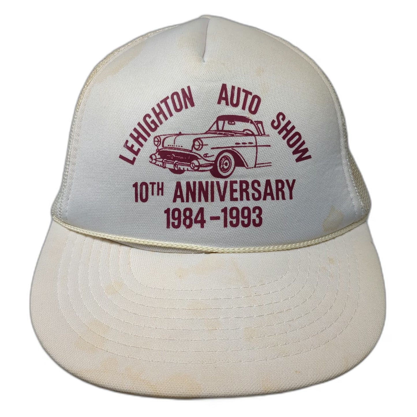 T.I. Trucker Hat Beige One Size Lehighton Auto Show Anniversary Car Snapback