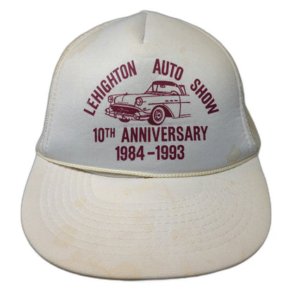 T.I. Trucker Hat Beige One Size Lehighton Auto Show Anniversary Car Snapback