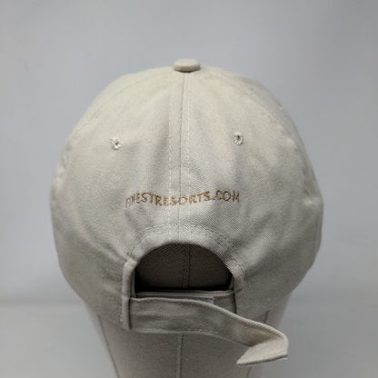 Finest Resorts.com Strapback Hat Tan One Size Adjustable Embroidered 6 Panel