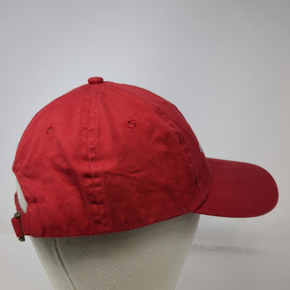 Budweiser Baseball Cap Red One Size Script B Crown Logo Cotton Slideback Hat