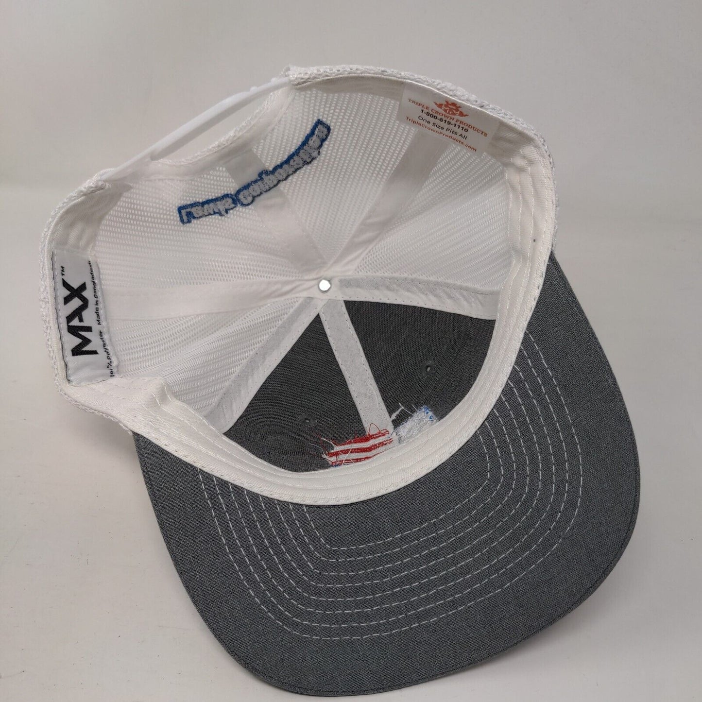 American Flag Max Lewis Corporation Snapback Trucker Hat Gray OSFA Patriotic