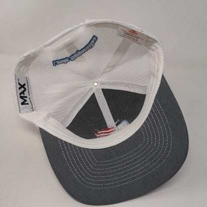 American Flag Max Lewis Corporation Snapback Trucker Hat Gray OSFA Patriotic