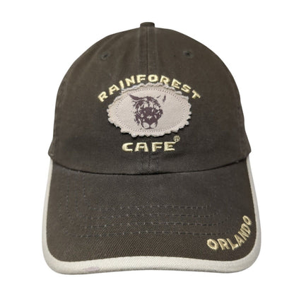 Rainforest Cafe Orlando Slideback Hat Brown One Size Adjustable Embroidered